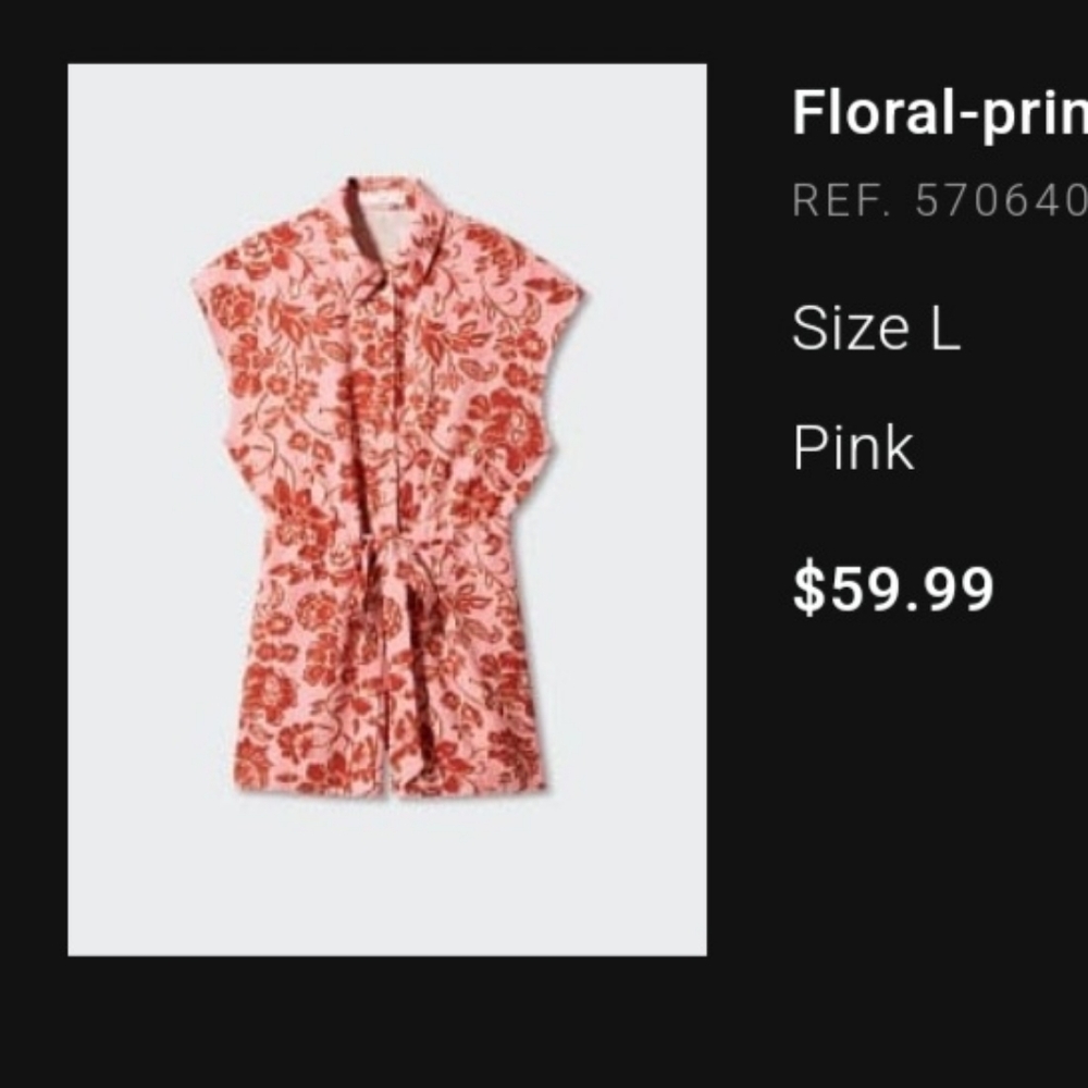 Floral print romper